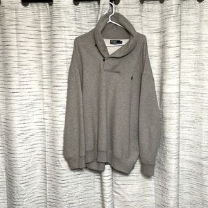 Polo worn once dress up or down button up sweat shirt